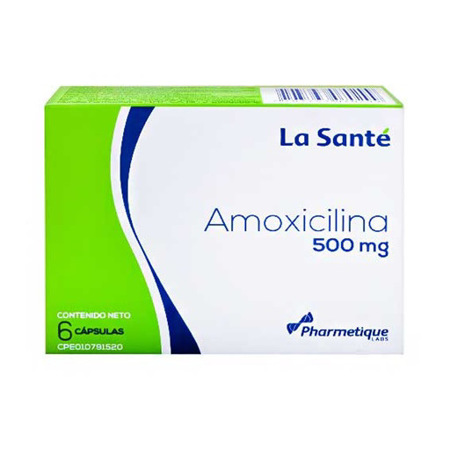 Imagen de Amoxicilina Cap. 500Mg X6 La Santé.