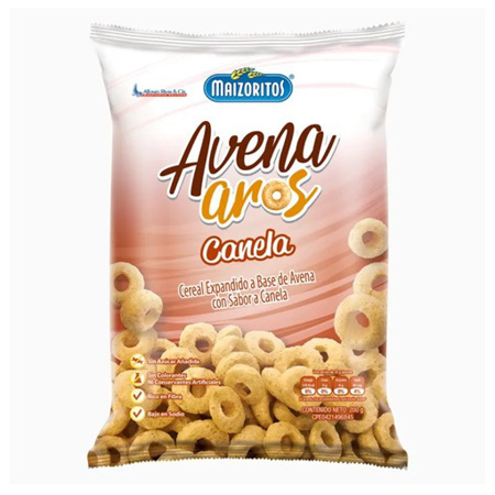 Imagen de Cereal De Avenas Aros De Canela Maizoritos 200 Gr.