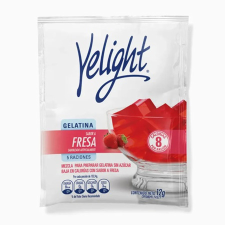 Imagen de Gelatina Yelight  De Fresa 12 Gr
