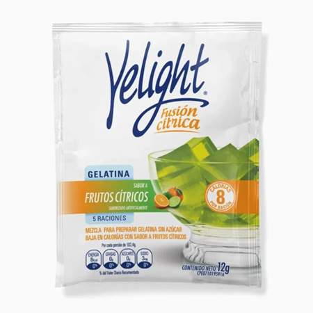 Imagen de Gelatina Yelight  De Frutos Cítricos 12 Gr