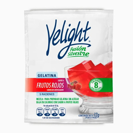 Imagen de Gelatina Yelight  De Frutos Rojos 12 Gr