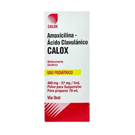 Imagen de Amoxicilina + Acido Clavulánico Suspensión 400mg Calox