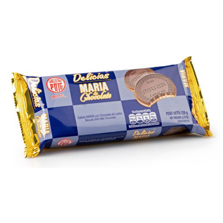 Imagen de Galleta De Chocolate Delicias María Puig 136 Gr (4 Unidades).