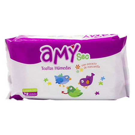 Imagen de Toalla Húmeda Manzanilla Amy 72 Und